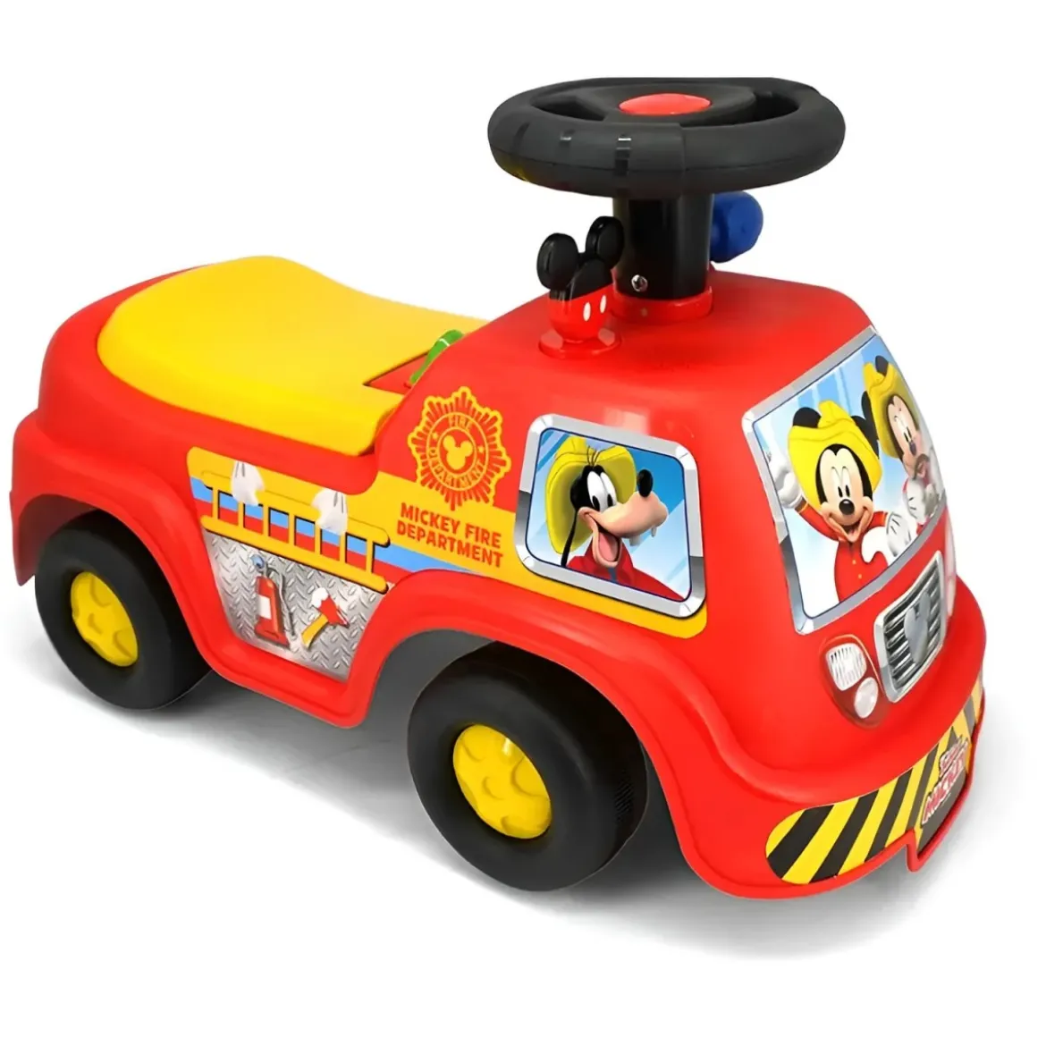Macchina Cavalcabile per Bambini Mickey Camion a Spinta Pompieri