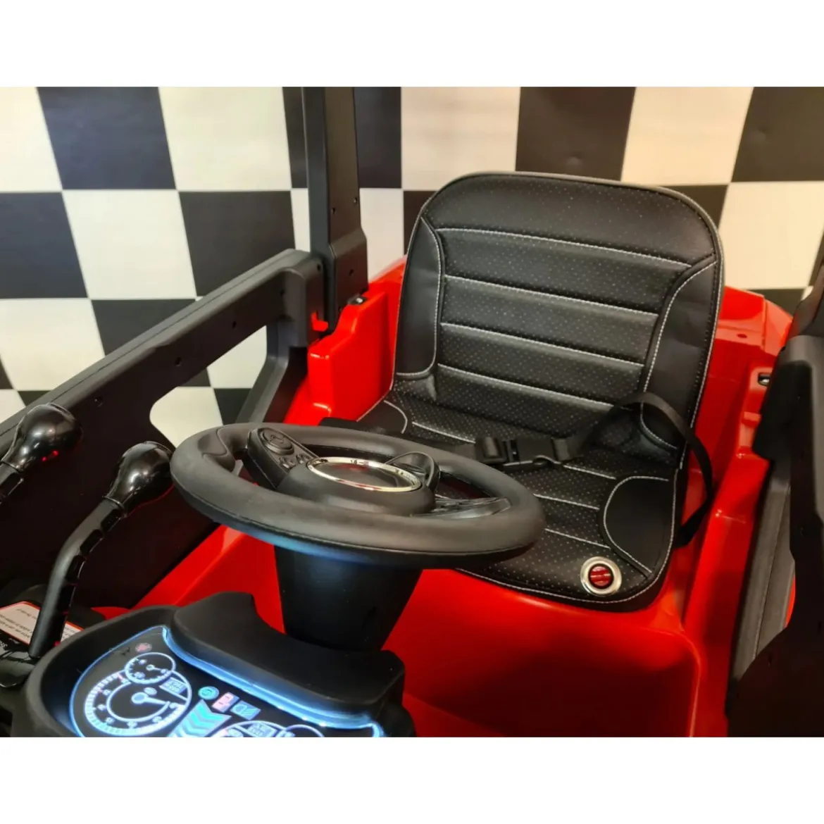 Macchina Elettrica Auto a Batteria con Elevatore per Bambini Rosso