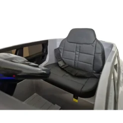 Macchina Elettrica Bambini 12V Grigio Telecomando e Sedile in Pelle