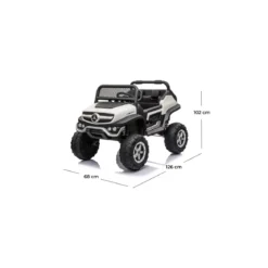 Macchina Elettrica per Bambini Mercedes Unimog Fuori Strada Bianco