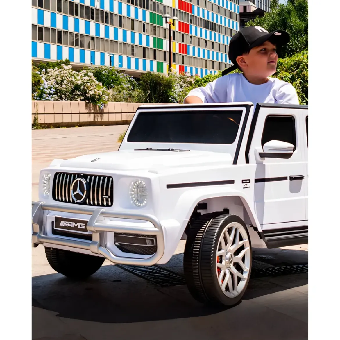 Macchina Elettrica per Bambini Mercedes Classe G Bianco Full 12V