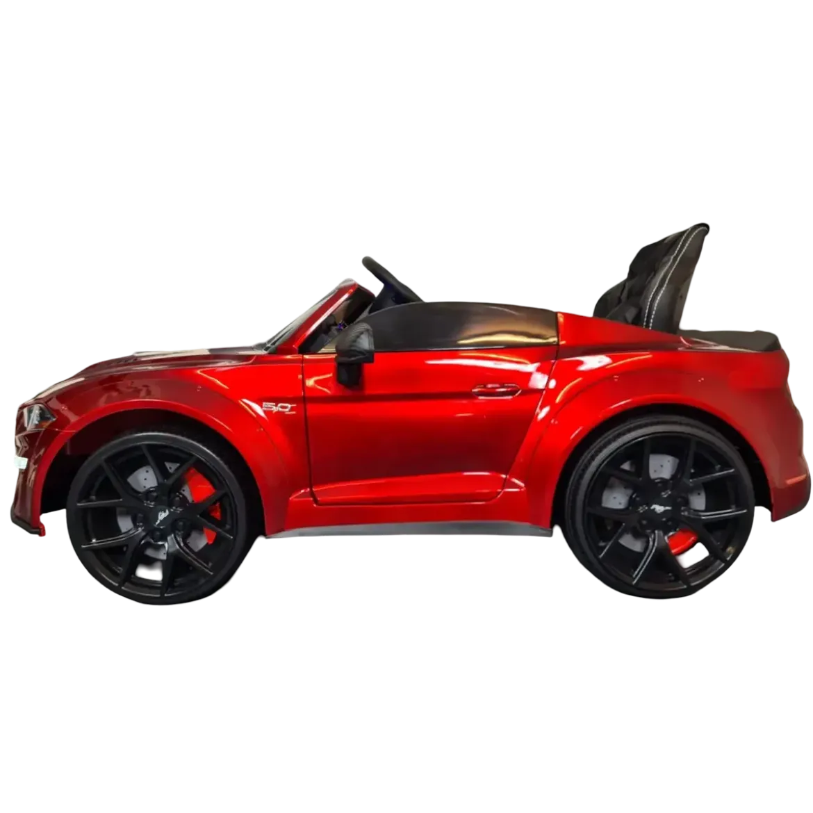 Macchina per Bambini Ford Mustang Rosso Metallizzato a Batteria da 24V