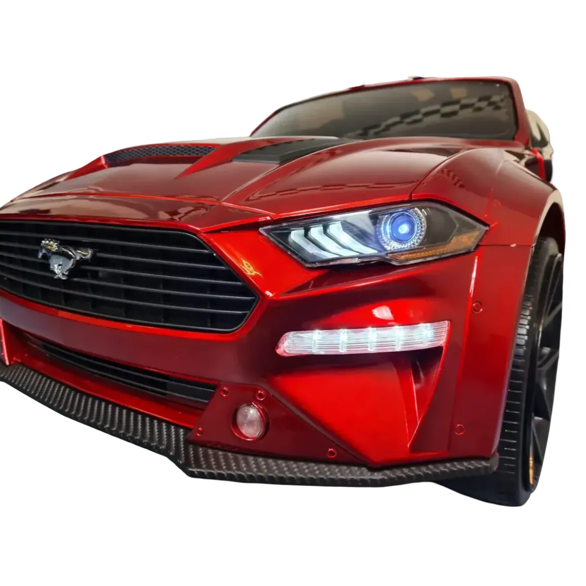 Macchina per Bambini Ford Mustang Rosso Metallizzato a Batteria da 24V