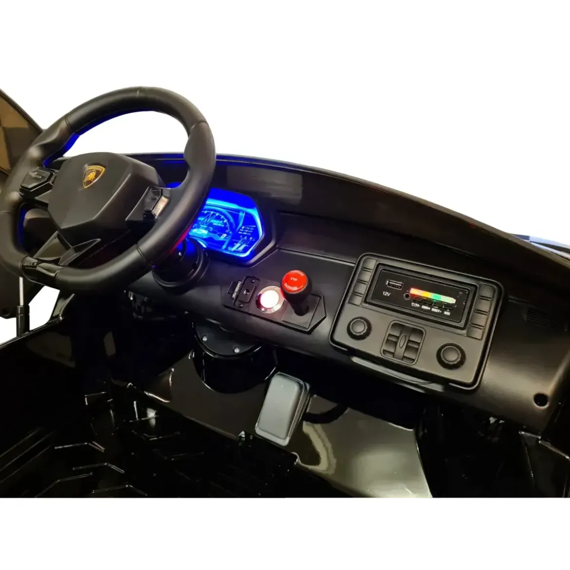 Macchina per Bambini Nero Lamborghini Aventador 2 Persone a Batteria