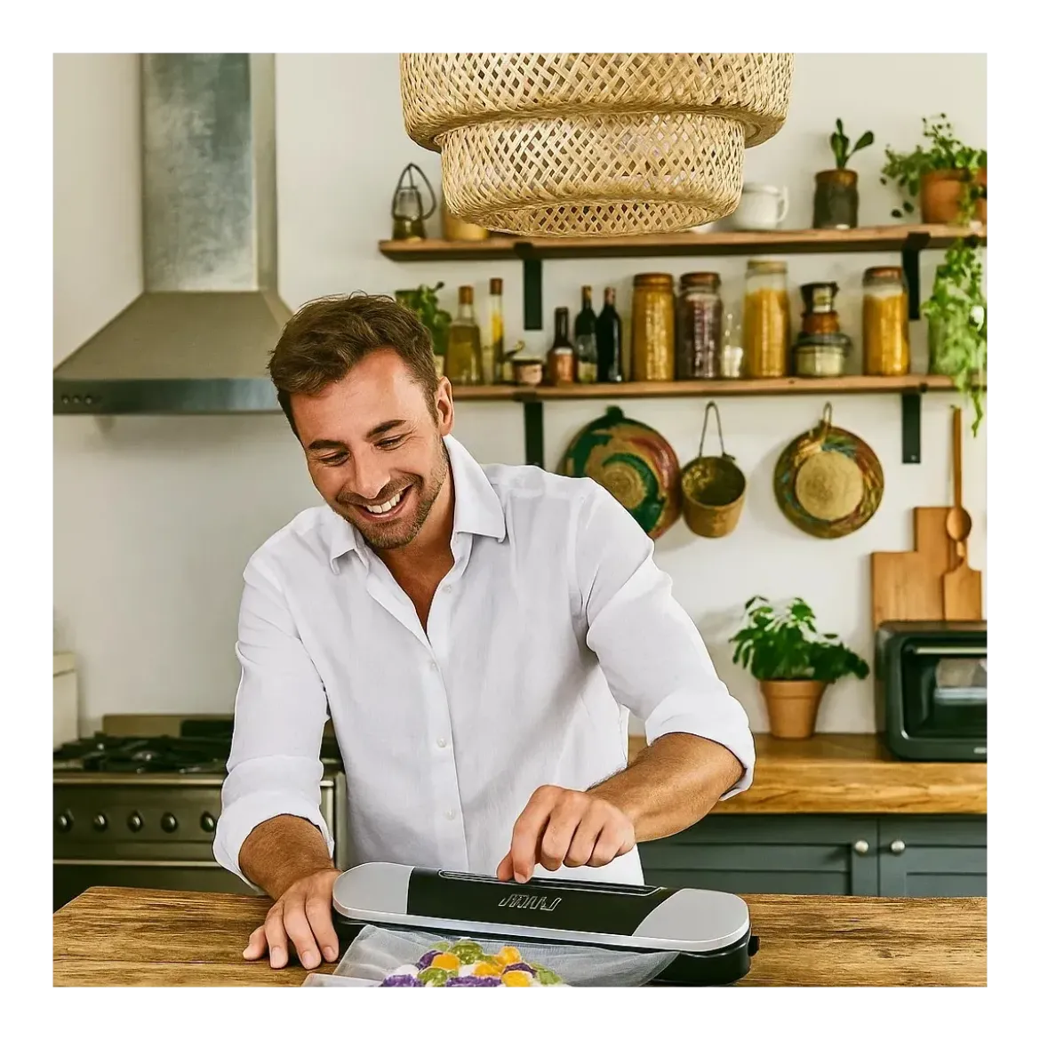 Macchina Sottovuoto 90W Alimenti Potenza Regolabile Barra Saldante
