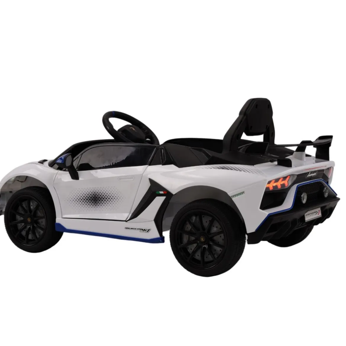 Macchinina a Batteria Lamborghini Bianco SVJ Small