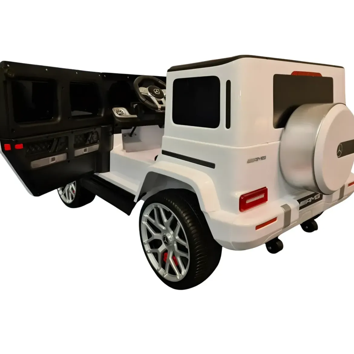 Macchinina per 2 Bambini Auto a Batteria Mercedes G63 AMG 24V Bianca
