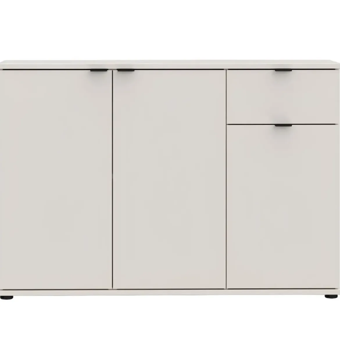 Madia 3 Ante 1 Cassetto Credenza Salvaspazio Beige Cashmere Soggiorno