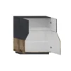 Madia in Legno Grigio e Acero Mobile 100 cm con 2 Ante da Ingresso