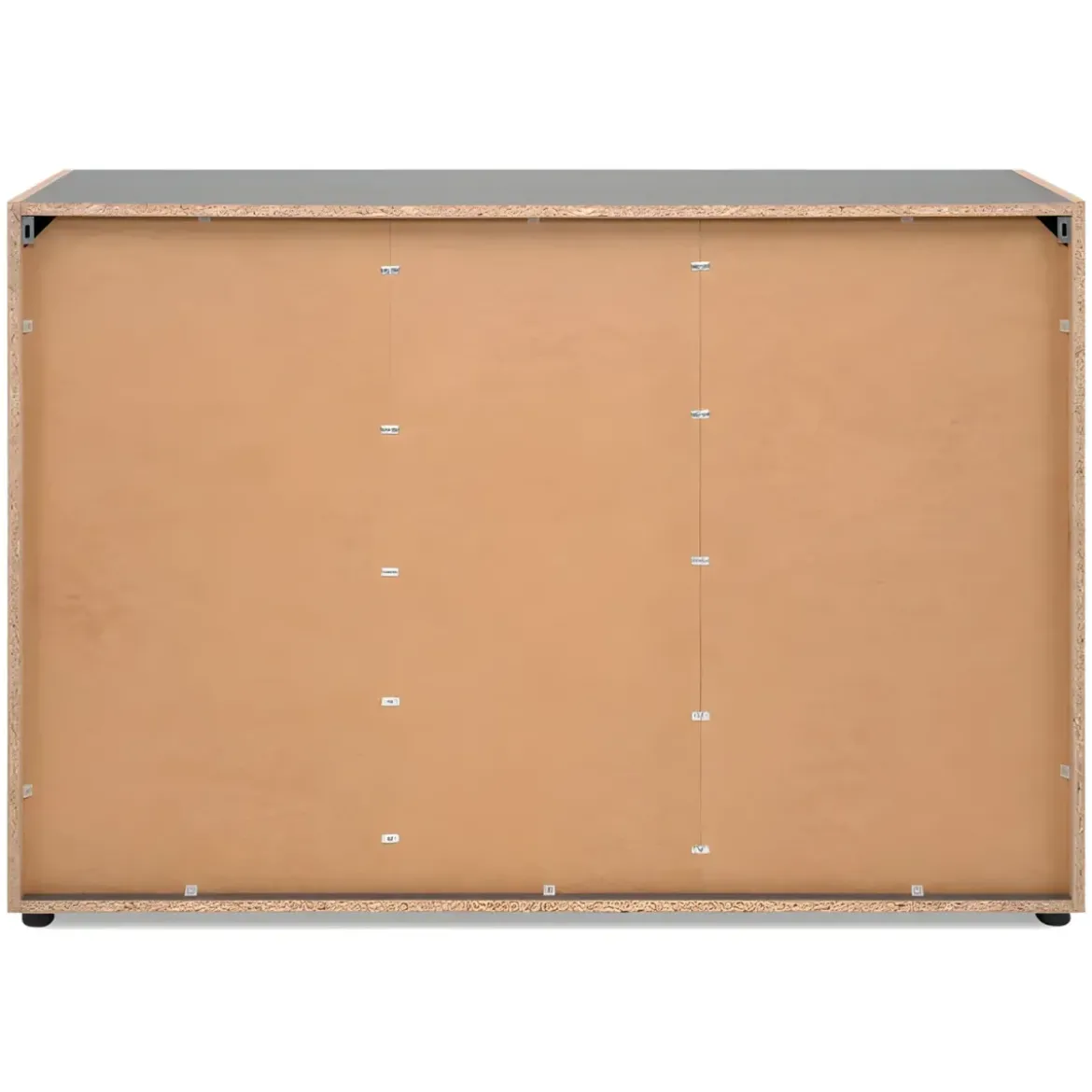 Madia Soggiorno Moderna 3 Ante 1 Cassetto Credenza Rovere Antracite