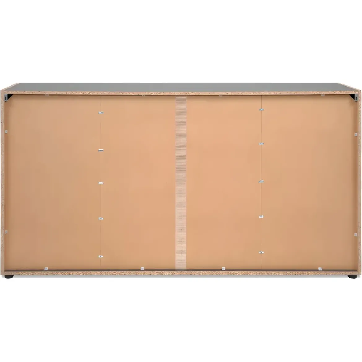 Madia Soggiorno Moderna 4 Ante 1 Cassetto Credenza Rovere Antracite