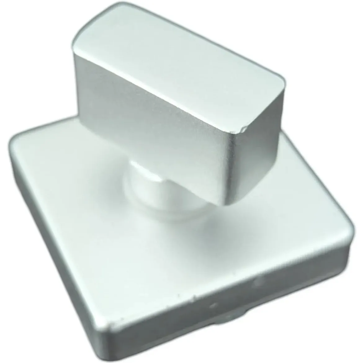 Maniglia Porta Blindata Kit Accessori Quadrato con Pomo Esterno Argento