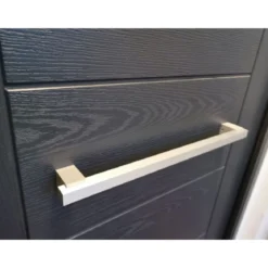 Maniglione Moderno Quadrato Satinato per Porta Blindata Portoncino 50cm Portone