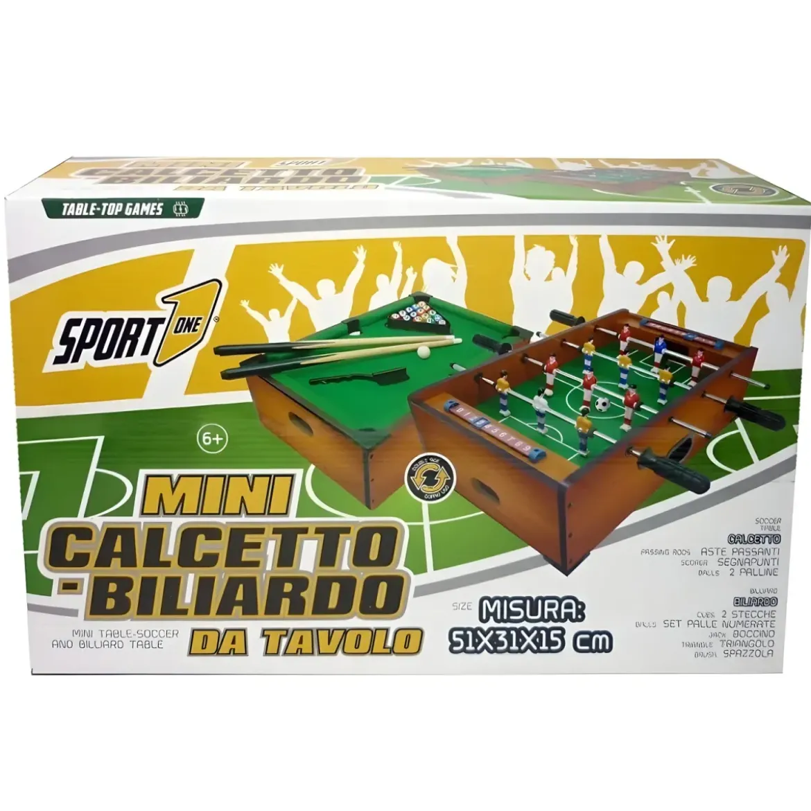 Mini Calcetto Biliardino Biliardo da Tavolo Stecche Palline Aste Calcio Balilla