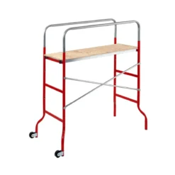 Mini Ponteggio Trabattello in Acciaio con Ruote 144x62 Altezza Lavoro 3 mt Casa
