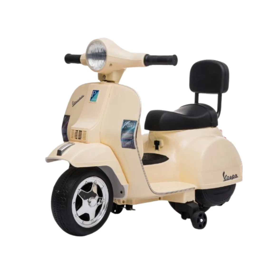 Mini Vespa Piaggio Crema Elettrica per Bambini Batteria 6 V