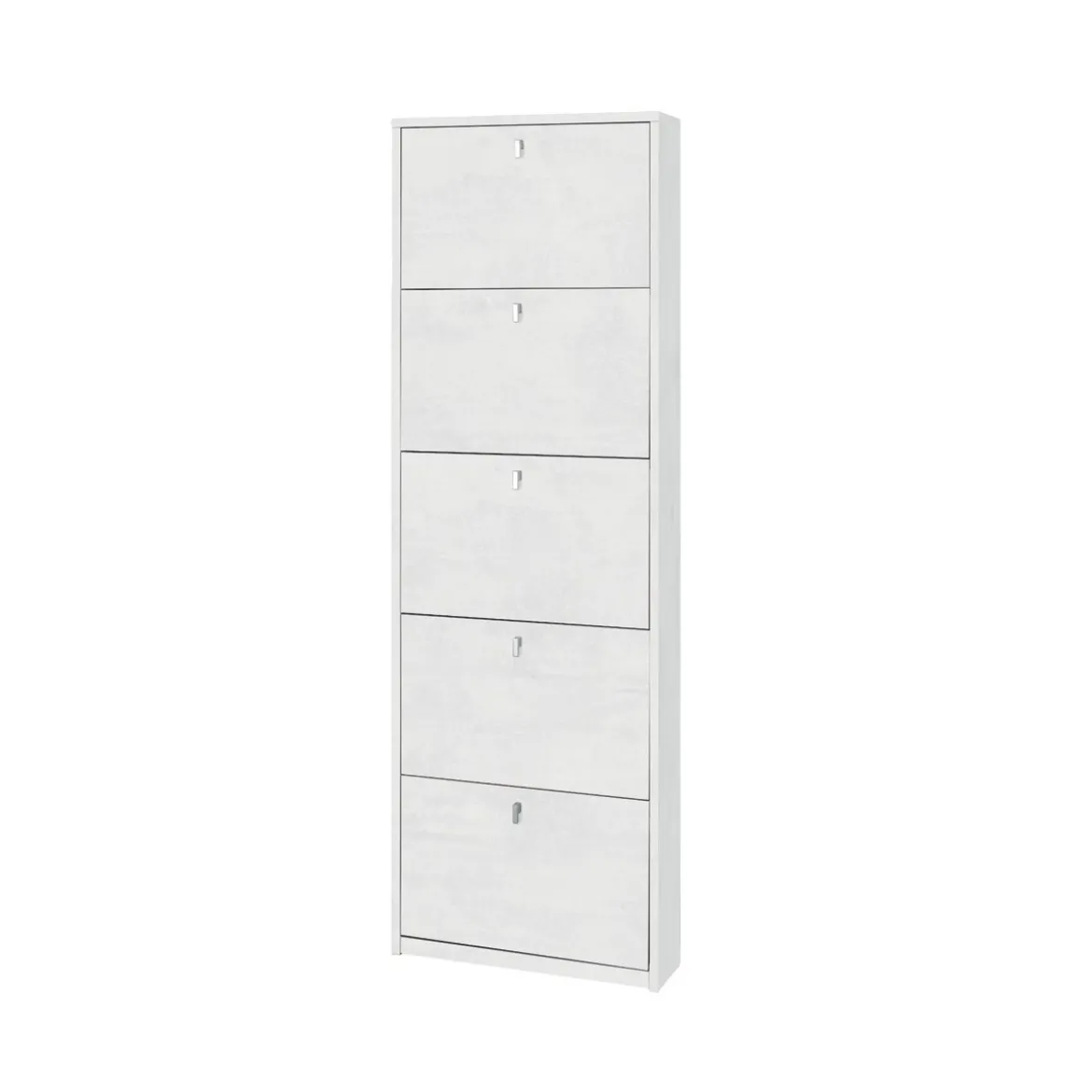 Mobile Alto Scarpiera 5 Ante Ribalta Ossido Slim Legno Porta Scarpe Salvaspazio