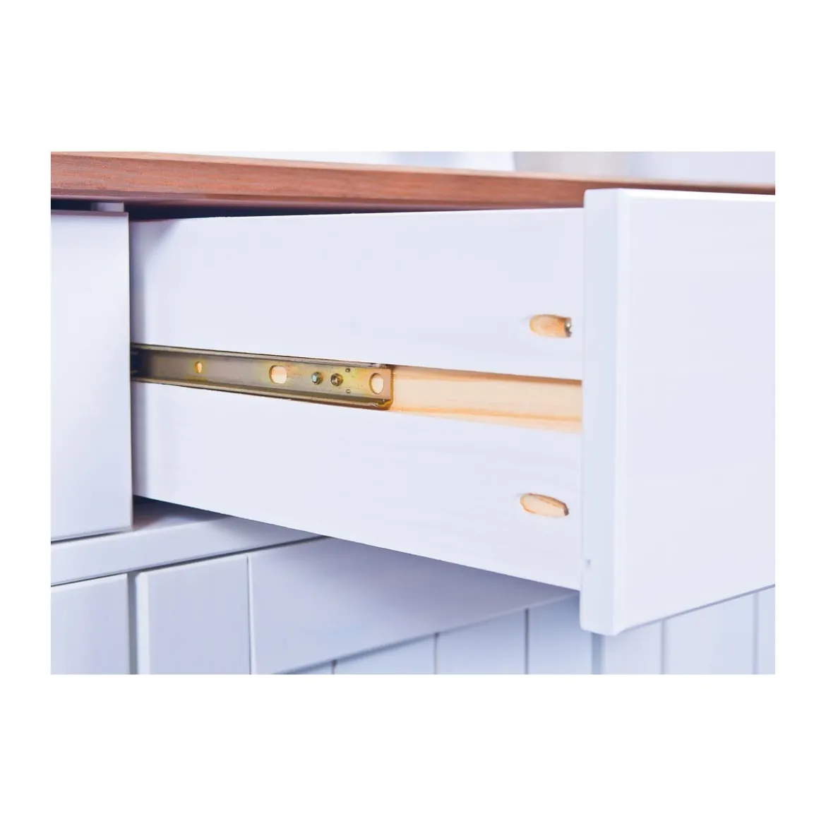 Mobile 2 Ante con Cassetti Bianca Credenza Alta Vetrina Ingresso Moderna Legno
