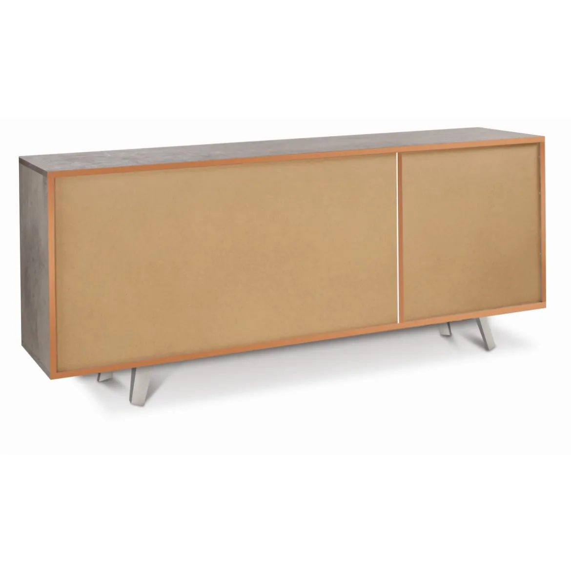Mobile Armadio 3 Ante Grigio Cemento Marmo Contenitore Soggiorno Credenza