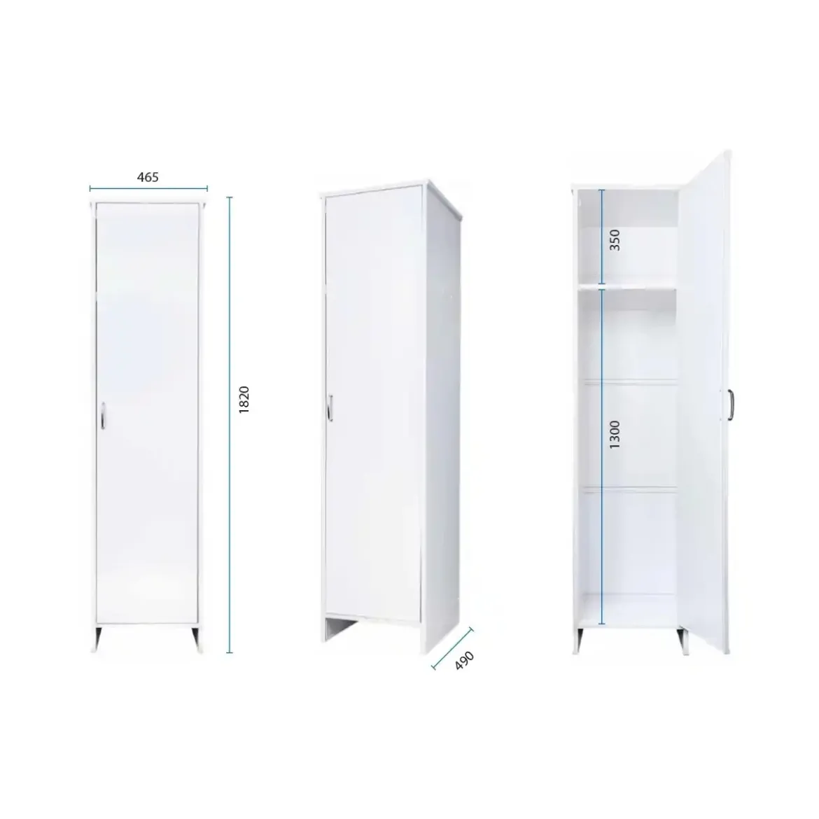 Mobile Bagno a Colonna in PVC Bianco 46,5x49x182 cm Lavanderia