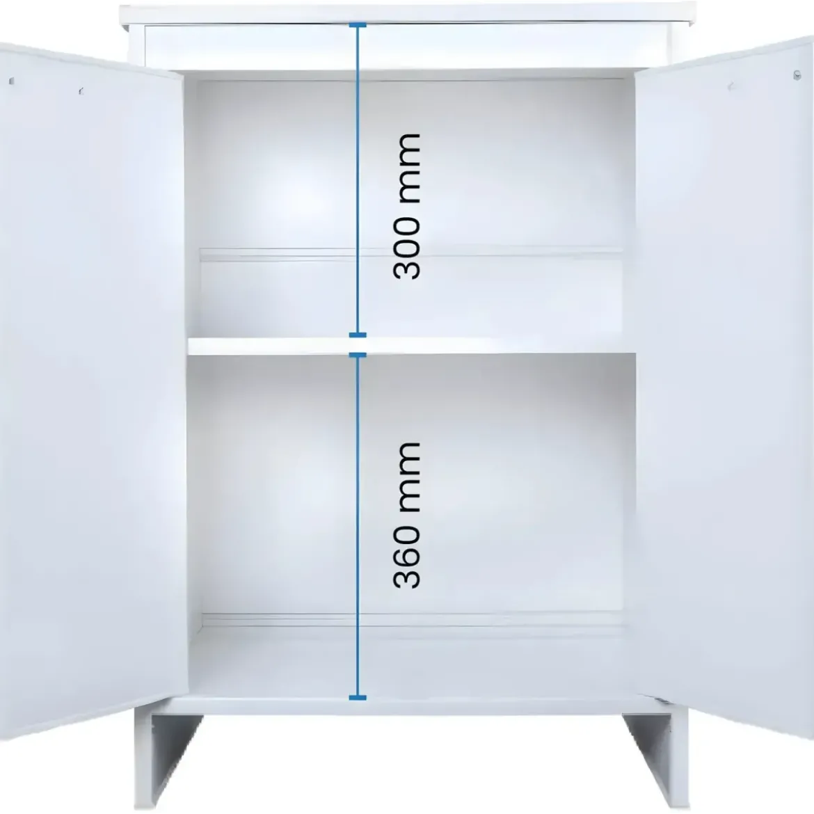 Mobile Bagno 60x50x85 cm PVC 2 Ante Bianco Lavanderia