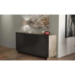 Mobile Basso 3 Ante in Legno Credenza Moderna da Soggiorno Ingresso