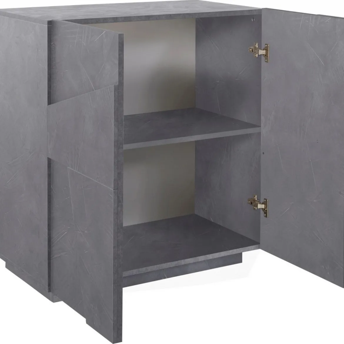 Mobile Basso da Ingresso 80 cm Credenza in Legno Ardesia Madia con Ante