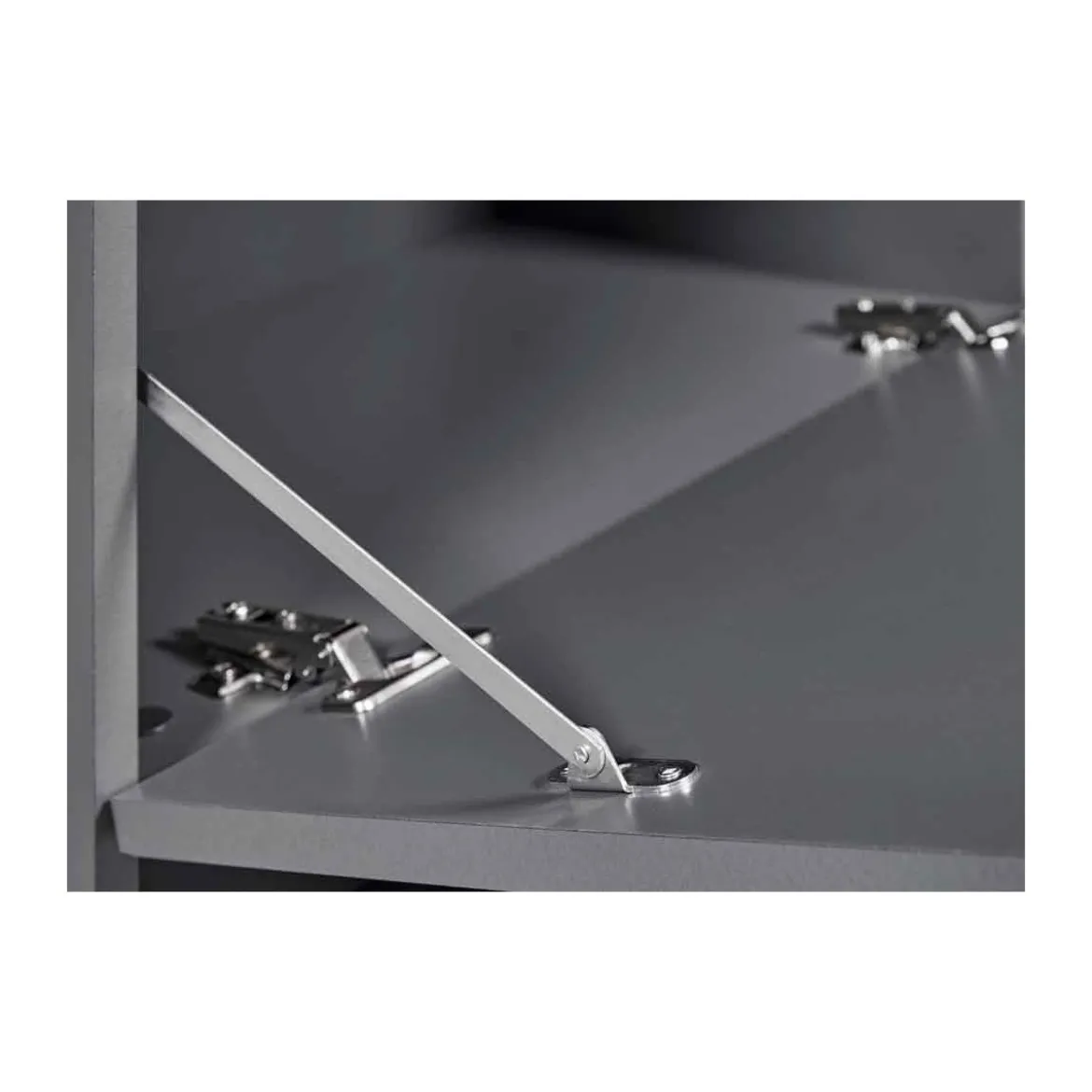 Mobile Basso Porta TV Grigio in Legno Televisione Moderno Mobiletto Industrial