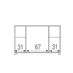 Mobile Credenza 2 Ante 4 Cassetti Bianco Olmo Madia Contenitore Buffet Salotto