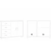 Mobile Credenza Bassa Nero Cemento Madia 2 Ante 4 Cassetti Salone Ufficio