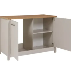 Mobile da Cucina per Lavello Lavastoviglie Modulare Beige Rovere 2 Ante