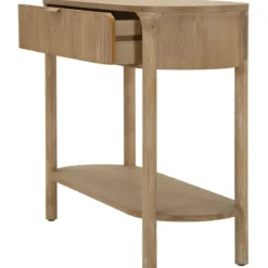 Mobile da Ingresso in Legno Naturale con Cassetto Ripiano Moderno