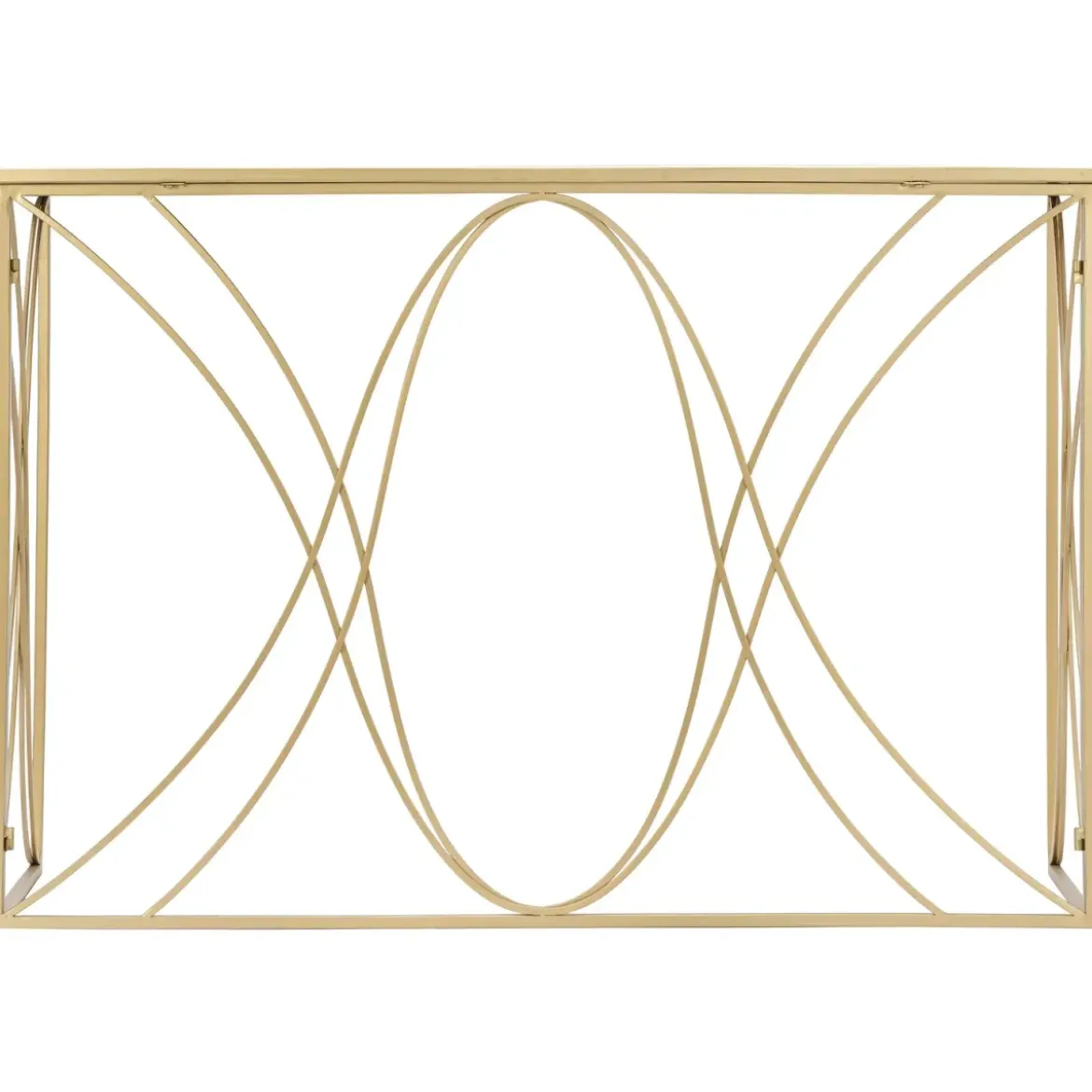 Mobile da Ingresso Metallo Oro Vetro Specchiato 120x40x80 cm Moderno