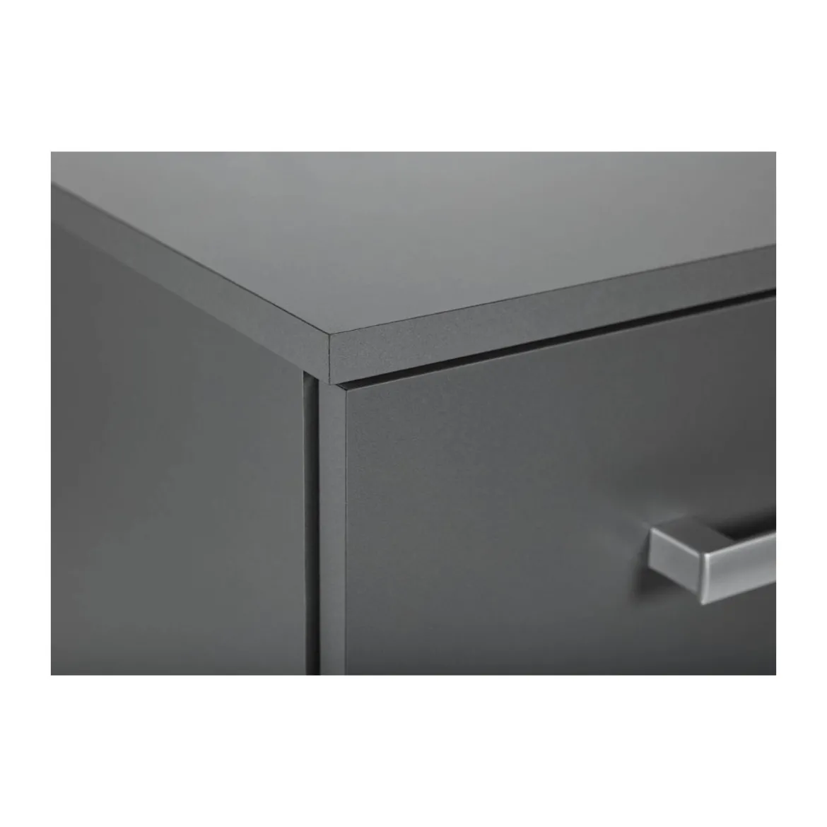 Mobile Grigio Cassettiera 40 con 4 Cassetti Comodino Mobiletto Moderno Ufficio