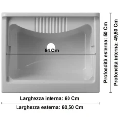 Mobile Lavanderia con Lavatoio Mobiletto Resistente da Interno o Esterno