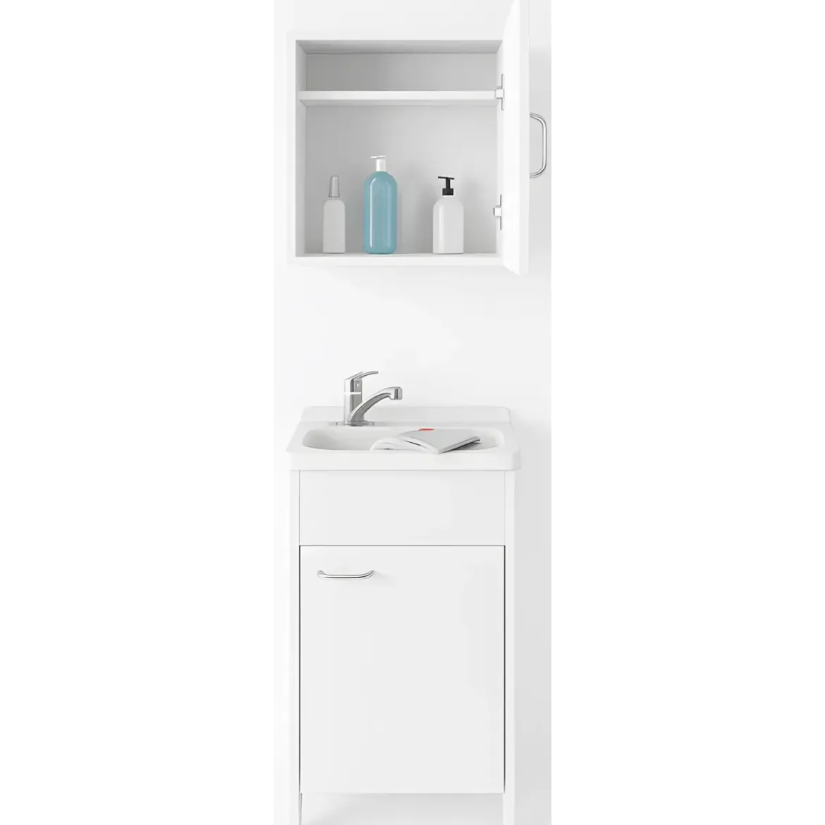 Mobile Lavatoio 45x50x85 cm con Pensile 45x34x52 cm 1 Anta
