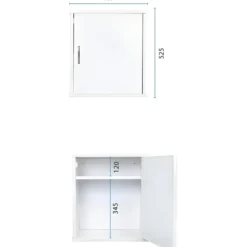 Mobile Lavatoio 45x50x85 Pensile 45x34x52 Colonna 45x50x182 cm