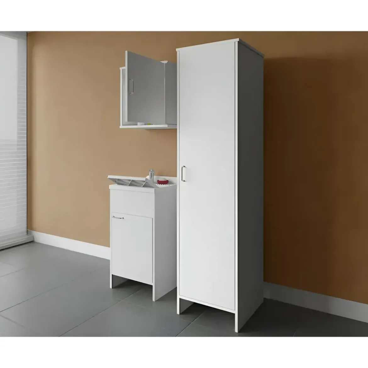 Mobile Lavatoio 45x50x85 Pensile 45x34x52 Colonna 45x50x182 cm