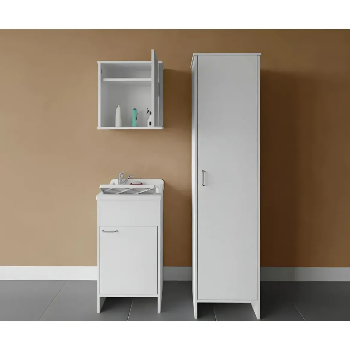 Mobile Lavatoio 45x50x85 Pensile 45x34x52 Colonna 45x50x182 cm