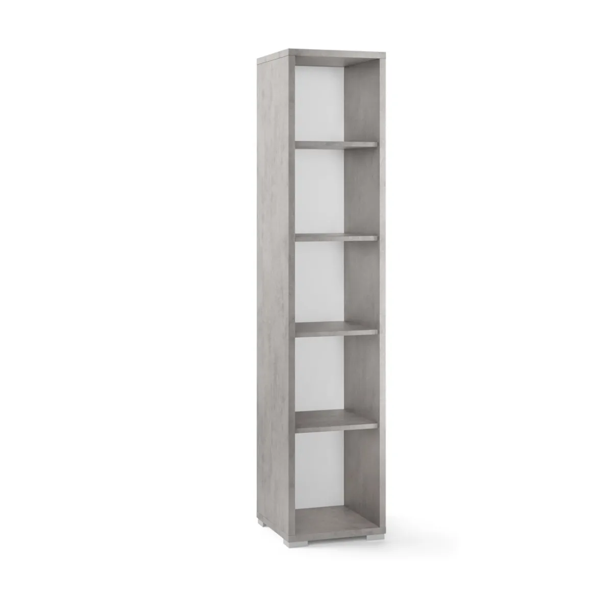 Mobile Libreria 40 a Colonna 180 Grigia 5 Ripiani Giorno Ufficio Stretta Studio