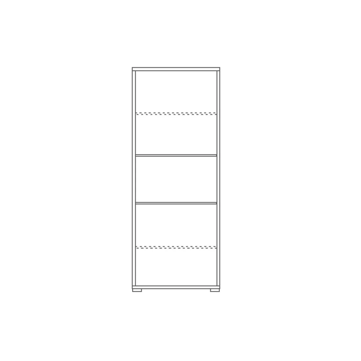 Mobile Libreria Alta 200 Ossido Bianco Ripiani Ufficio Scaffale Bambini Moderna