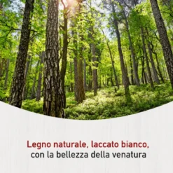 Mobile Libreria Soggiorno Camera Alta in Legno MDF Bianco 6 Ripiani