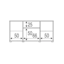 Mobile Madia 2 Ante 2 Cassetti Grigio Ossido Contenitore Buffet Credenza PortaTv