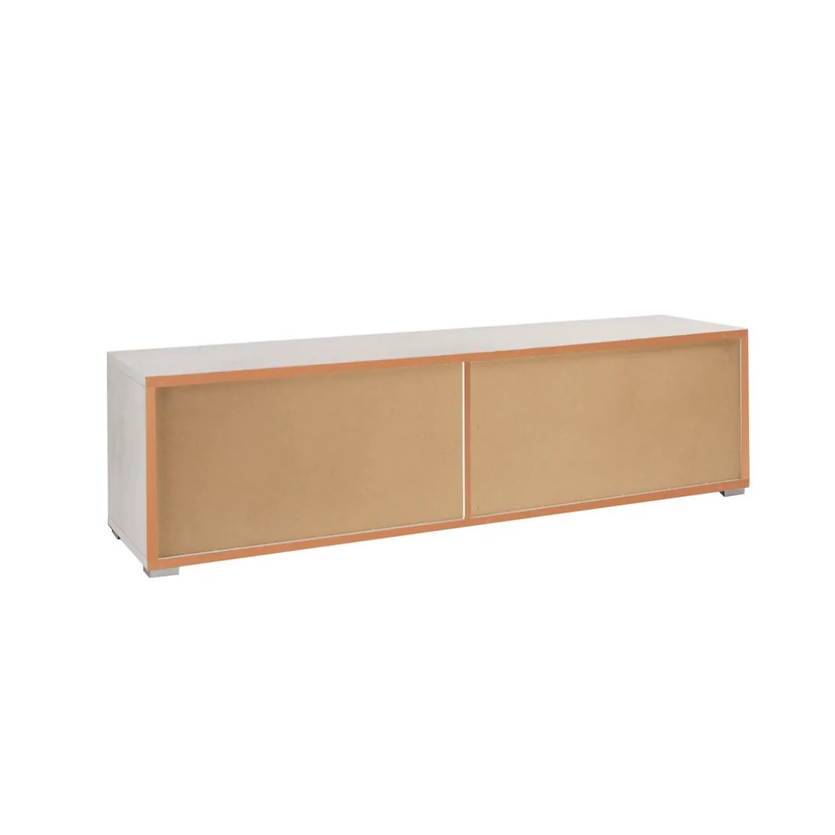 Mobile Moderno Porta TV 180 4 Cassetti Cemento Ossido Bianco da Soggiorno Basso