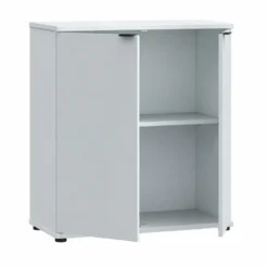 Mobile Multiuso 2 Ante Grigio Chiaro Madia per Soggiorno Salvaspazio