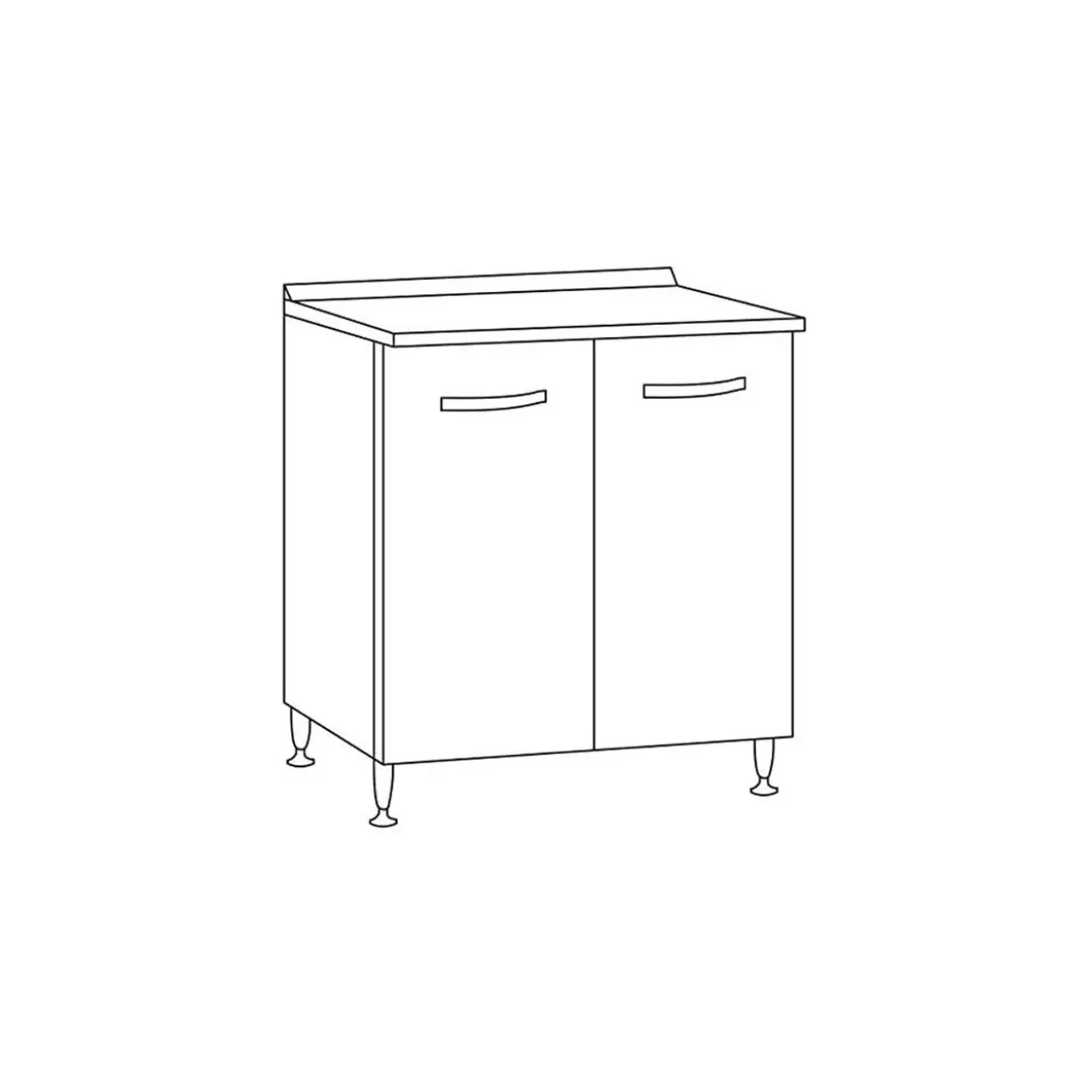 Mobile per Cucina Componibile in Legno Olmo Dispensa 80 cm Larghezza
