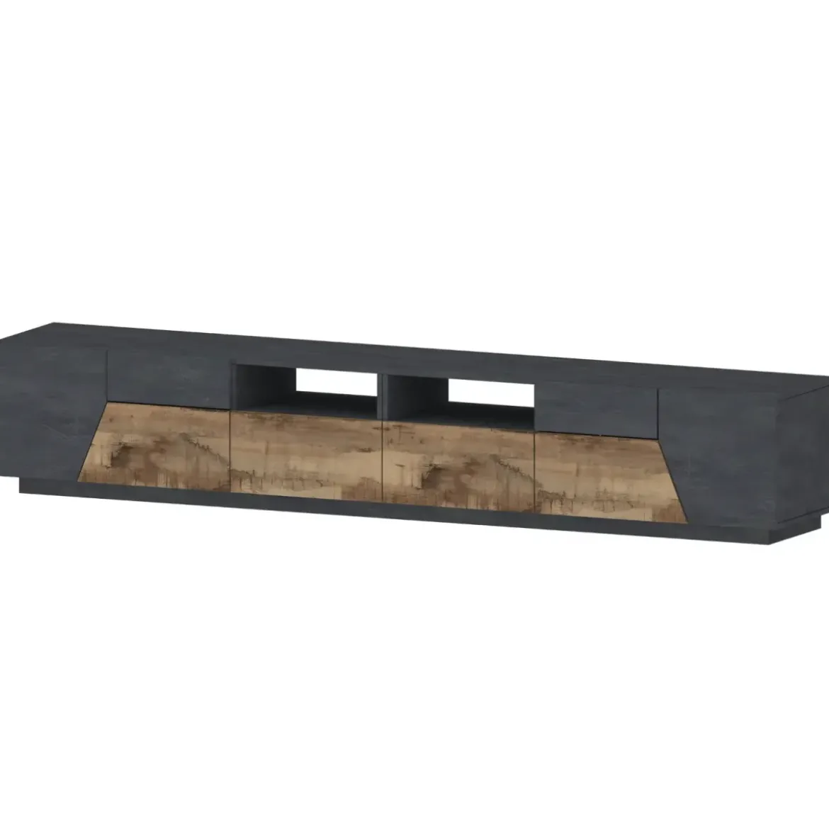 Mobile Porta TV 260 cm Report Acero Pereira 4 Ante 2 Cassetti Legno
