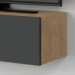 Mobile Porta TV Sospeso Rovere Antracite Ante a Ribalta Salvaspazio