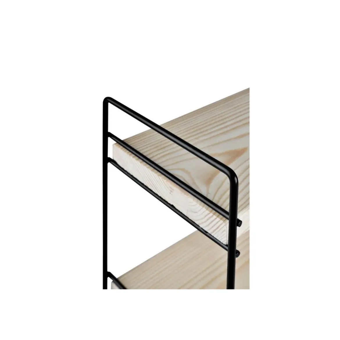 Mobile Scaffale per Trucchi da Bagno Multiuso in Metallo Nero Legno Salvaspazio
