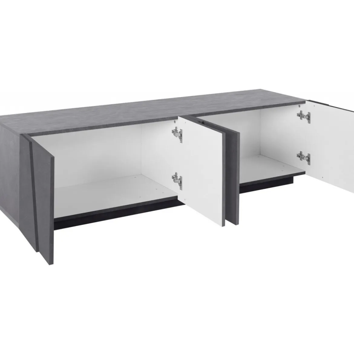 Moderno Porta TV Mobile Ardesia 160 Basso Soggiorno Anta Battente Credenza